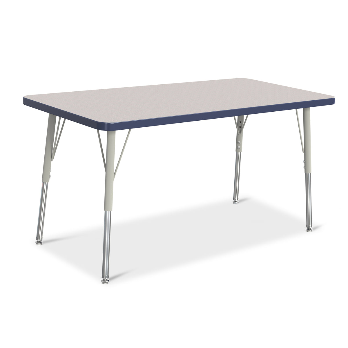 6403JCA112, Berries Rectangle Activity Table - 24" X 48", A-height - Freckled Gray/Navy/Gray