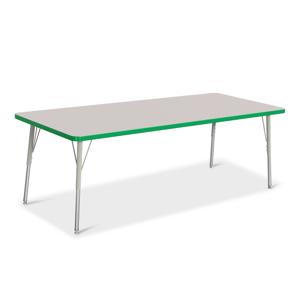 6413JCA119, Berries Rectangle Activity Table - 30" X 72", A-height - Freckled Gray/Green/Gray