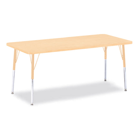 6413JCA251, Berries Rectangle Activity Table - 30" X 72", A-height - Maple/Maple/Camel