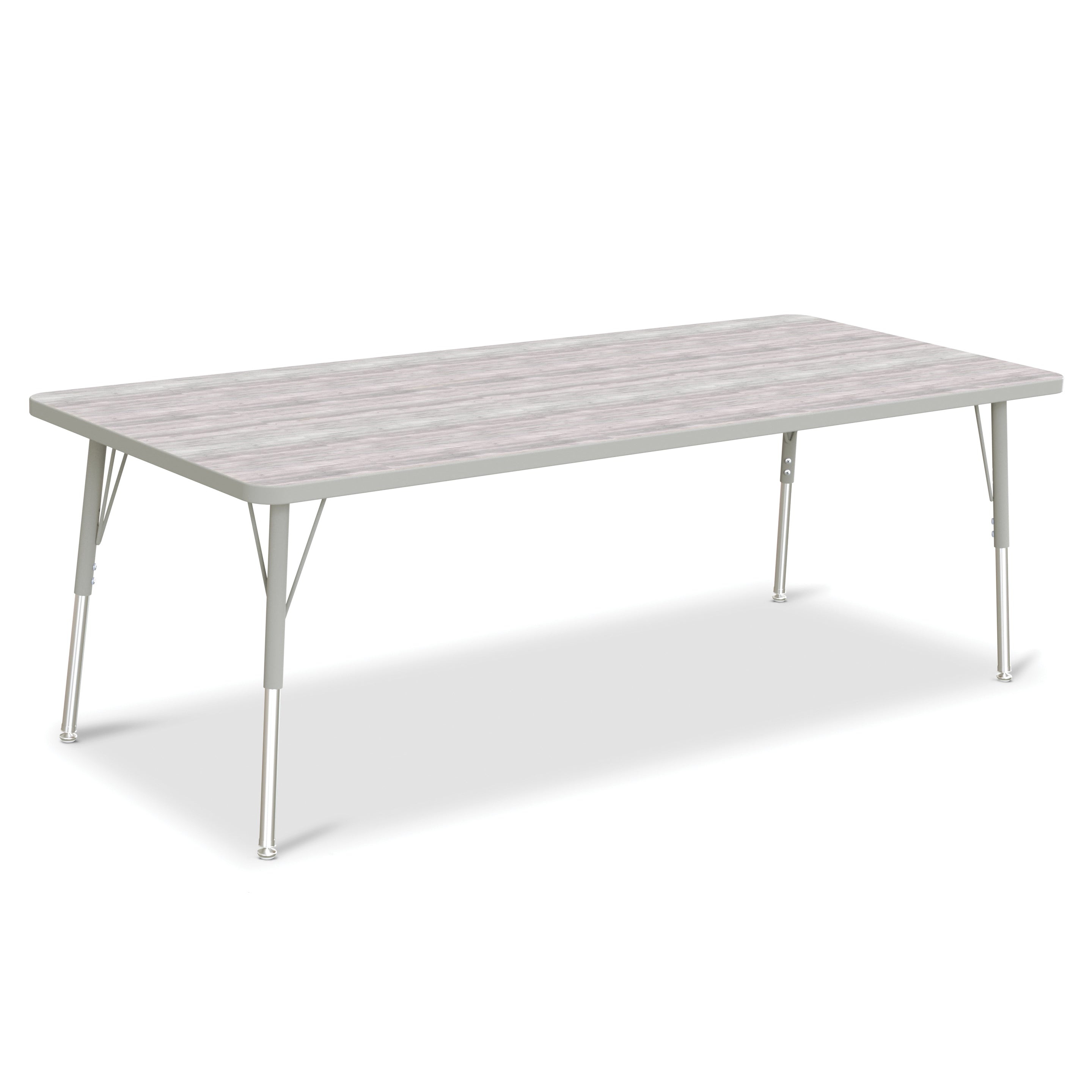 6413JCA450, Berries Rectangle Activity Table - 30" X 72", A-height - Driftwood Gray/Gray/Gray