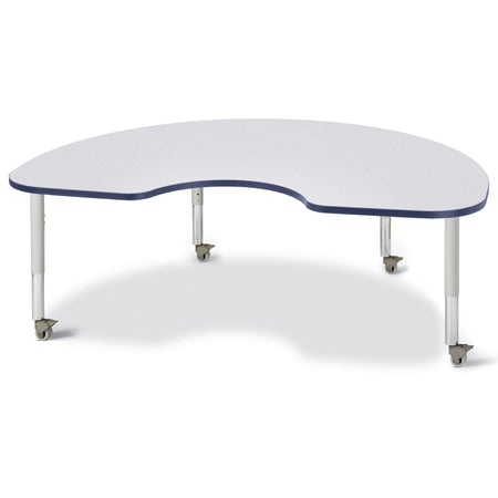 6423JCM112, Berries Kidney Activity Table - 48" X 72", Mobile - Freckled Gray/Navy/Gray