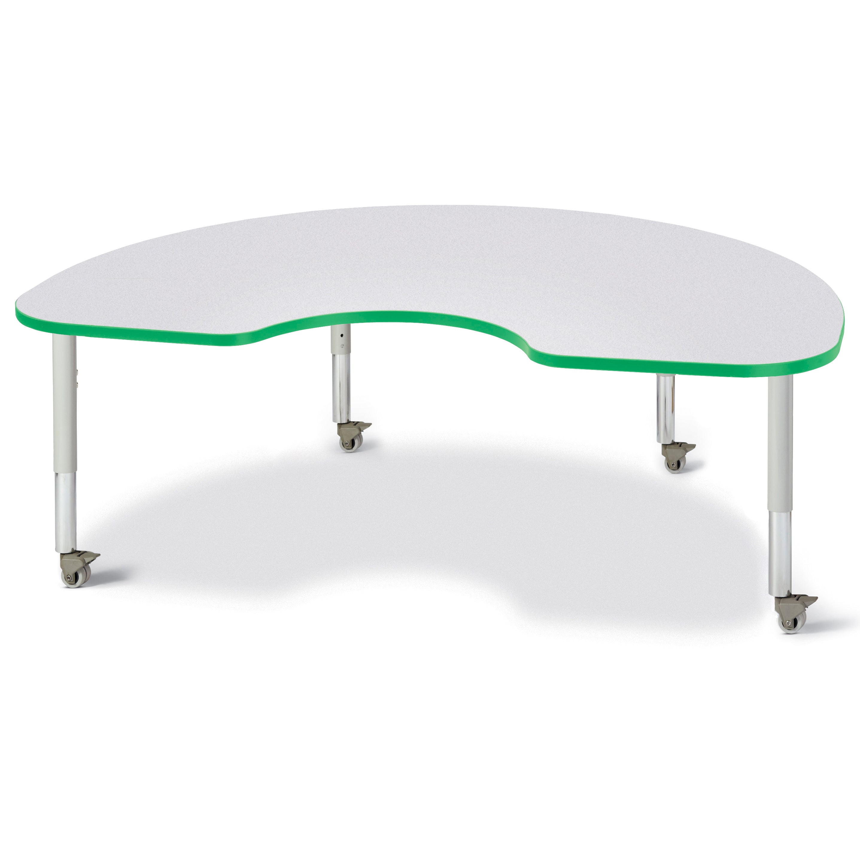 6423JCM119, Berries Kidney Activity Table - 48" X 72", Mobile - Freckled Gray/Green/Gray