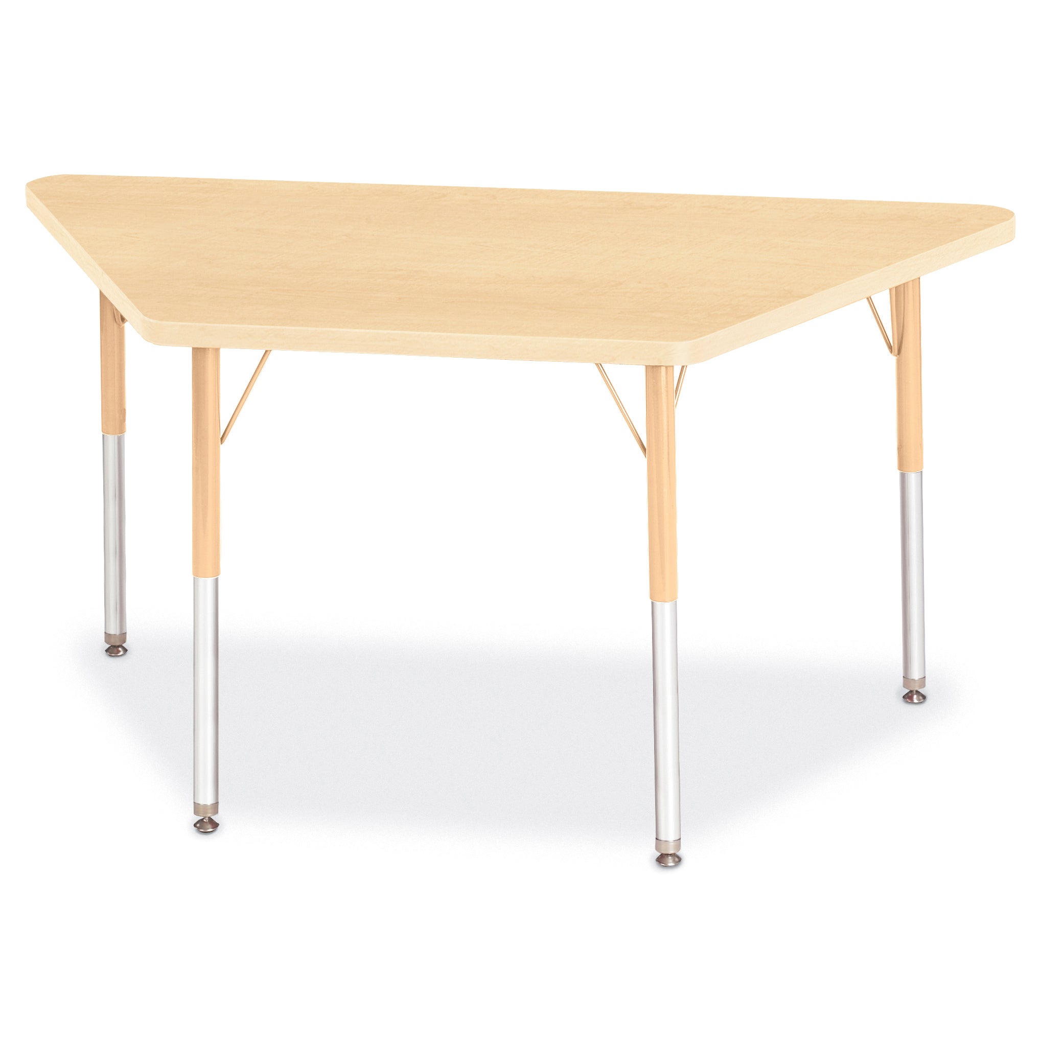 6438JCA251, Berries Trapezoid Activity Tables - 24" X 48", A-height - Maple/Maple/Camel