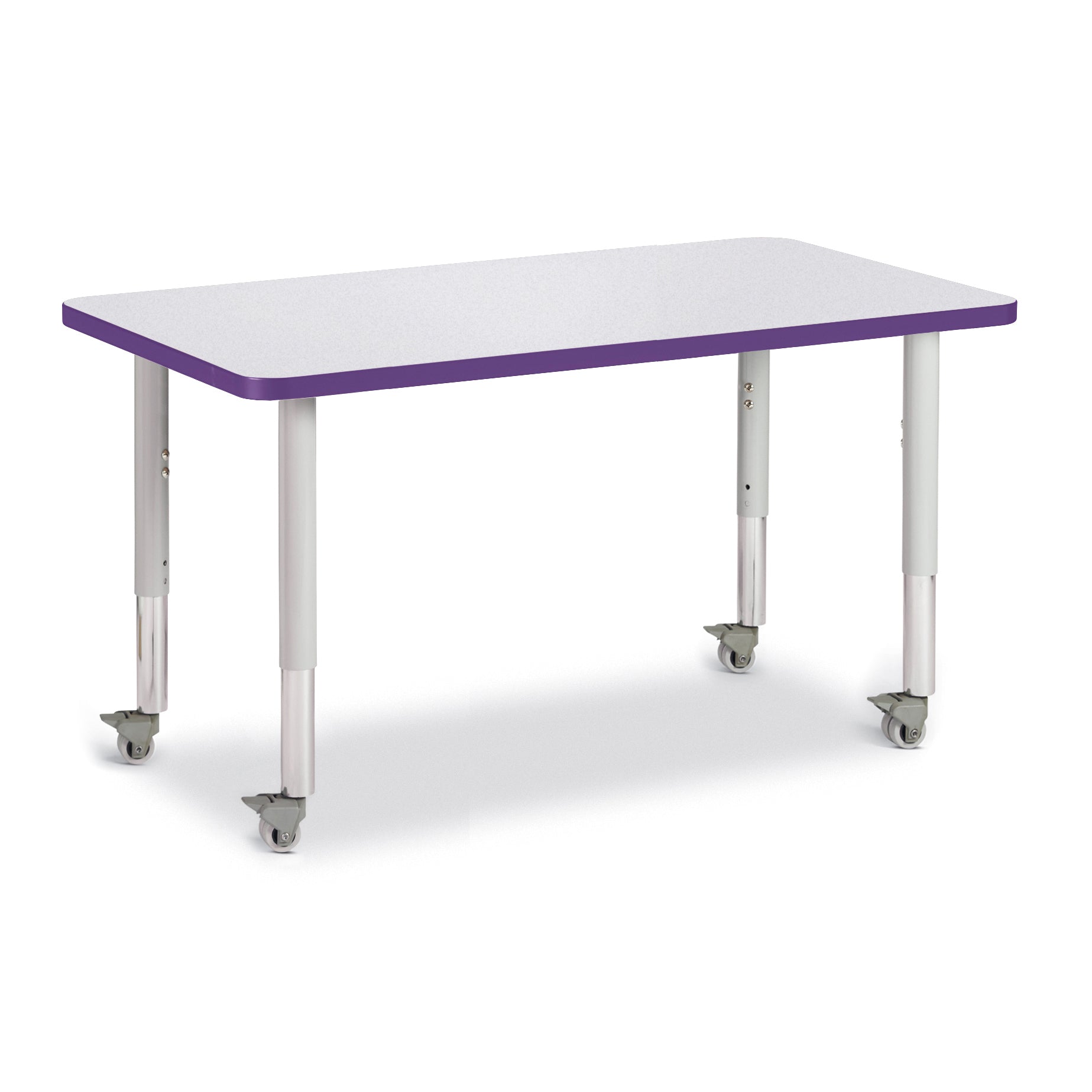 6478JCM004, Berries Rectangle Activity Table - 24" X 36", Mobile - Freckled Gray/Purple/Gray