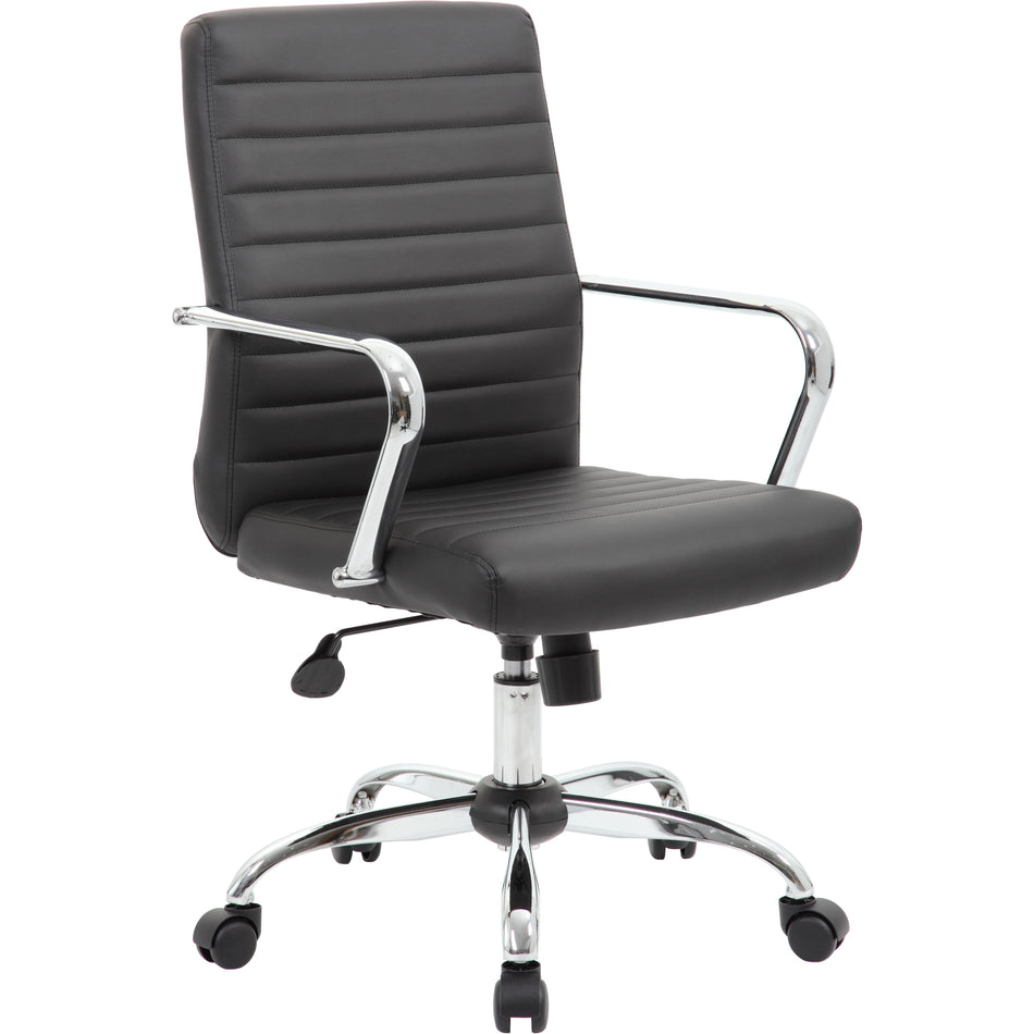 Retro Task Chair with Chrome Fixed Arms, B436C-CP