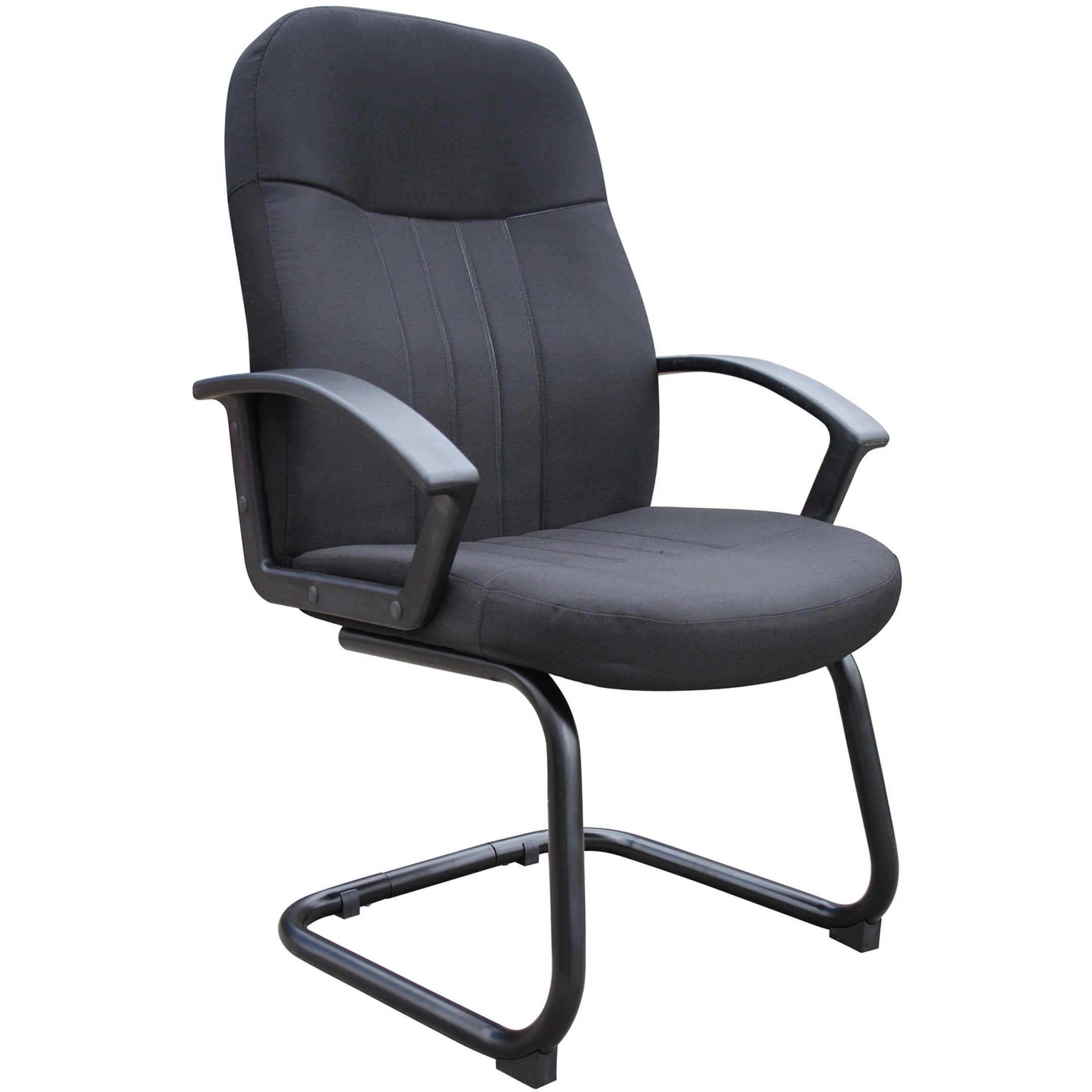 Mid Back Fabric Guest Chair In Black, B8309-BK