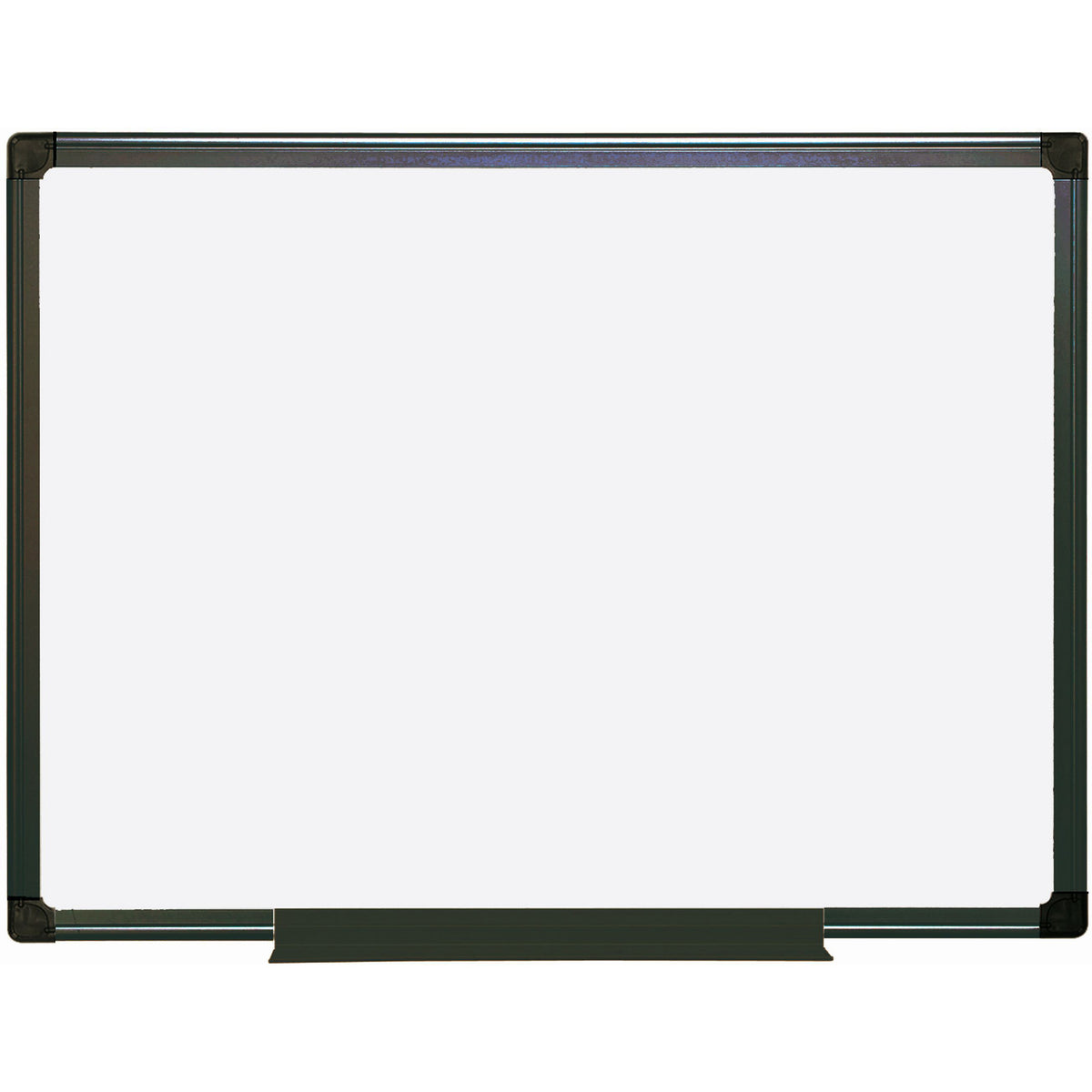 MB0712186 Maya Series Double Sided Melamine Dry Erase White Board with Snap-On Marker Tray, 24" x 36", Black Plastic Frame by MasterVision